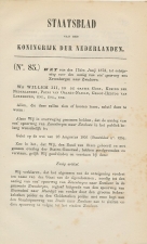 Staatsblad 1873 : Spoorlijn Zevenbergen - Zwaluwe