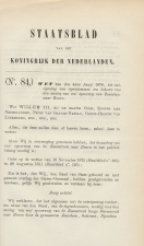 Staatsblad 1878 : Spoorlijn Zaandam - Hoorn