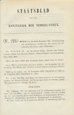 Staatsblad 1881 : Spoorlijn Hoorn - Enkhuizen