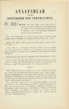 Staatsblad 1909 : Spoorlijn Hoorn - Venhuizen - Bovenkarspel