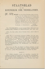 Staatsblad 1914 : Spoorlijn Winsum - Zoutkamp enz.