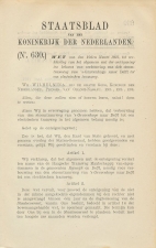 Staatsblad 1921 : Spoorlijn  s Gravenhage - Delft