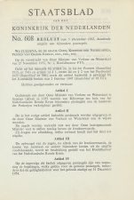 Staatsblad 1952 : Uitgifte Rode kruispostzegls emissie 1953