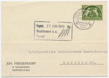 Perfin Verhoeven 331 - J.F. - Hengelo 1945