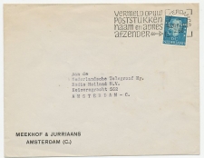 Perfin Verhoeven 401 - L.R. - Amsterdam 1950