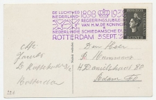 Prentbriefkaart Vliegveld Waalhaven - Spec. Stempel 