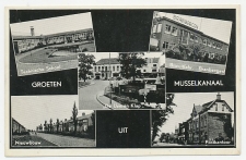 Prentbriefkaart Postkantoor Musselkanaal 1953