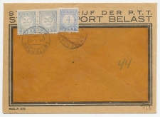 Em. Port 1912 Dienst envelop Amsterdam