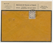 Em. Port 1912 Dienst envelop Arnhem