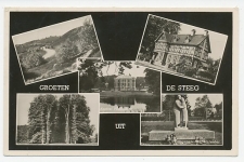 Prentbriefkaart Postkantoor De Steeg 1955