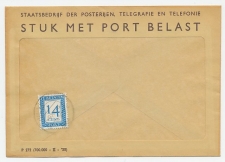 Emissie Port 1947 Dienst envelop  Hilversum