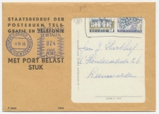Port Postalia stempel Leeuwarden 1968 - Dienst envelop