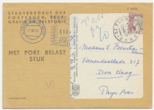 Port Postalia stempel Den Haag 1964 - Dienst envelop