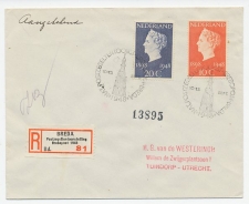 Aangetekend Breda 1948 - Postzegeltentoonstelling Brebopost