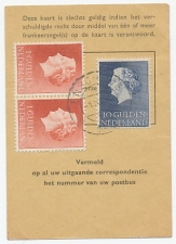 Em. Juliana Postbuskaartje Enschede 1961