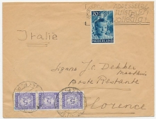 Em. Kind 1951 Amsterdam - Italie Poste Restante