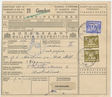 Em. Duif Pakketkaart Ginneken - Duitsland 1943