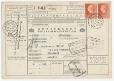 Em. Juliana Pakketkaart Volendam - Belgie 1957