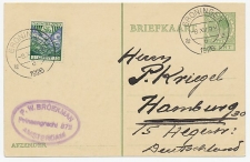 Briefkaart G. 216 / Bijfrankering Groningen  - Duitsland 1926