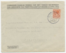 Envelop : Commissie Viering Vierde Eeuwfeest Willem van Oranje  