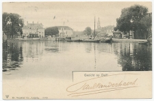 Prentbriefkaart - Gezicht op Delft 1902 - Beport