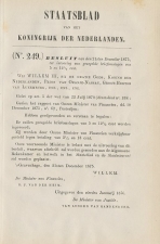 Staatsblad 1875 - Invoering gezegelde briefomslagen