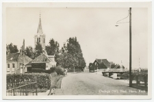 Prentbriefkaart Oudega - Ned. Herv. Kerk 1953