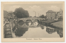 Prentbriefkaart Roermond - Steenen Brug 1929