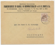 Firma envelop Groningen 1920 - Pannenfabriek