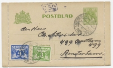 Postblad G. 13 /  Bijfrankering Locaal te Amsterdam 1926