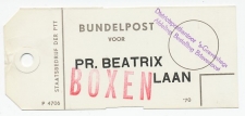 Postzaklabel Den Haag - stempel BOXEN