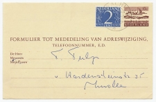 Verhuiskaart G. 33 / Bijfrankering Drachten - Zwolle 1967