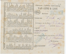 Leiden 1887 - Geleide brief v. Gend & Loos