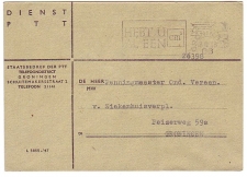 Dienst PTT - Waarschuwing - Groningen 1948