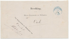 Kleinrondstempel  Oirschot 1884 ( blauw )