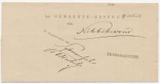 Naamstempel Benningbroek - Wognum 1886