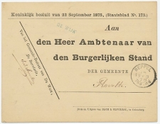 Naamstempel De Wijk 1878