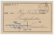 Dienst PTT Bodegraven - Zwammerdam 1925 - Dienst spoorweg