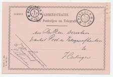 Dienst Posterijen Pingjum - Harlingen 1909 - Pen en Inkt