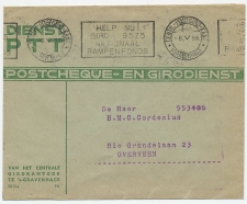 Machinestempel Postgiro kantoor Den Haag - Rampenfonds 1953