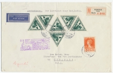 VH B 123 Nijmegen - Semarang Ned. Indie 1937  Aangetekend
