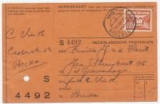 Em. Duif Adreskaart / Pakketkaart binnenland Breda 1944