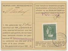 Em. Konijnenburg Postbuskaartje Den Haag 1948