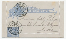 Postblad G. 6 / Bijfrankering  Vlissingen - Belgie 1897