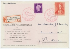 Aangetekend Maastricht 1947 - Nat. Postzegel Tentoonstelling
