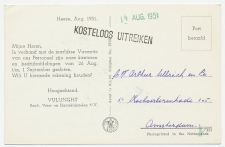Heeze - Amsterdam 1951 - KOSTELOOS UITREIKEN