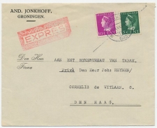 Em. Konijnenburg Groningen 1940 -   Negatief    EXPRES stempel