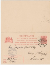 Briefkaart G. 66 Amsterdam - Hagen Duitsland 1905
