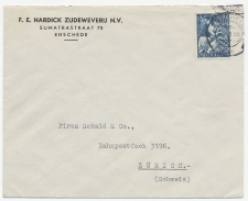 Em. Nationale Hulp 1946 Enschede - Zurich Zwitserland
