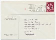 Em. Kind 1962 Den Haag - Bonn Duitsland - Dienst PTT